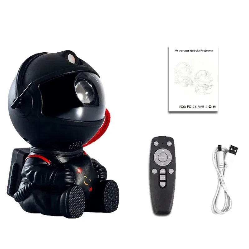 Transform Your Space with the Galaxy Star Projector Night Light - Astronaut LED Lamp for Kids' Bedrooms and Home Decor